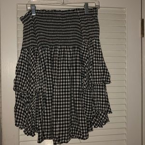 Gingham smocked dress